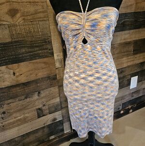 American Eagle Bodycon Strapless Dress Size Large Auburn War Eagle Game Day